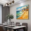 Hand Painted Oil Painting Abstract Tropical Seascape Oil Painting on Canvas Original Beach Painting Landscape Home Decor Living room Wall Decor Modern