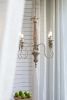 4 - Light Wood Chandelier, Hanging Light Fixture with Adjustable Chain for Kitchen Dining Room Foyer Entryway, Bulb Not Included