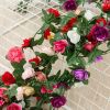 1pc 98.43inch/8.2ft Rose Artificial Flowers; Artificial Flower Christmas Garland; Fake Rose Vine For Wedding Home Room Decoration Spring Autumn Garden