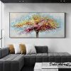 Handmade Oil Painting CanvasWall Art Decoration Abstract Knife Painting Landscape Tree For Home Decor Rolled Frameless Unstretched Painting