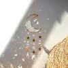 1pc Rainbow Maker Sun Catcher - Indoor/Outdoor Window Prism Moon Mini Dream Catcher with Crystals and Healing Stones - Garden Tree Decorations