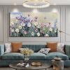 Hand Painted Oil Paintings Hand Painted Wall Art Modern Flowers Blossom Purple Fields Living Room Hallway Bedroom Luxurious Decorative Painting