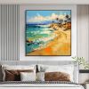 Hand Painted Oil Painting Abstract Tropical Seascape Oil Painting on Canvas Original Beach Painting Landscape Home Decor Living room Wall Decor Modern