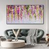 Hand Painted Oil Painting Abstract Floral Texture Canvas Oil Painting Colorful Wall Decor Art Modern Landscape Painting Living Room Decor Oil Painting