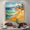 Hand Painted Oil Painting Abstract Tropical Seascape Oil Painting on Canvas Original Beach Painting Landscape Home Decor Living room Wall Decor Modern