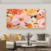 Hand Painted Oil Painting Pink Flower Oil Painting on Canvas Original Wall Decor Abstract Blooming Floral Painting Living room Home Decor Modern Pink