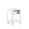 15.75" Rattan End table with drawer, Modern nightstand, side table for living roon, bedroom