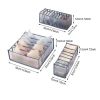 1pc/3pcs Fabric Sock and Underwear Organizer - 6/7/11 Grids Drawer Organizers for Closet Storage - Foldable Cabinet Boxes for Socks, Underwear, Ties -