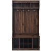 Hall Tree with 6 Hooks , Coat Hanger, Entryway Bench, Storage Bench, 3-in-1 Design, 39.4INCH, for Entrance, Hallway