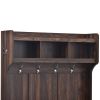 Hall Tree with 6 Hooks , Coat Hanger, Entryway Bench, Storage Bench, 3-in-1 Design, 39.4INCH, for Entrance, Hallway