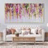 Hand Painted Oil Painting Abstract Floral Texture Canvas Oil Painting Colorful Wall Decor Art Modern Landscape Painting Living Room Decor Oil Painting