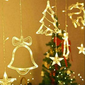 LED Fairy String Window Curtain Lights Star Christmas Xmas Party Home Indoor (Option: Type four)